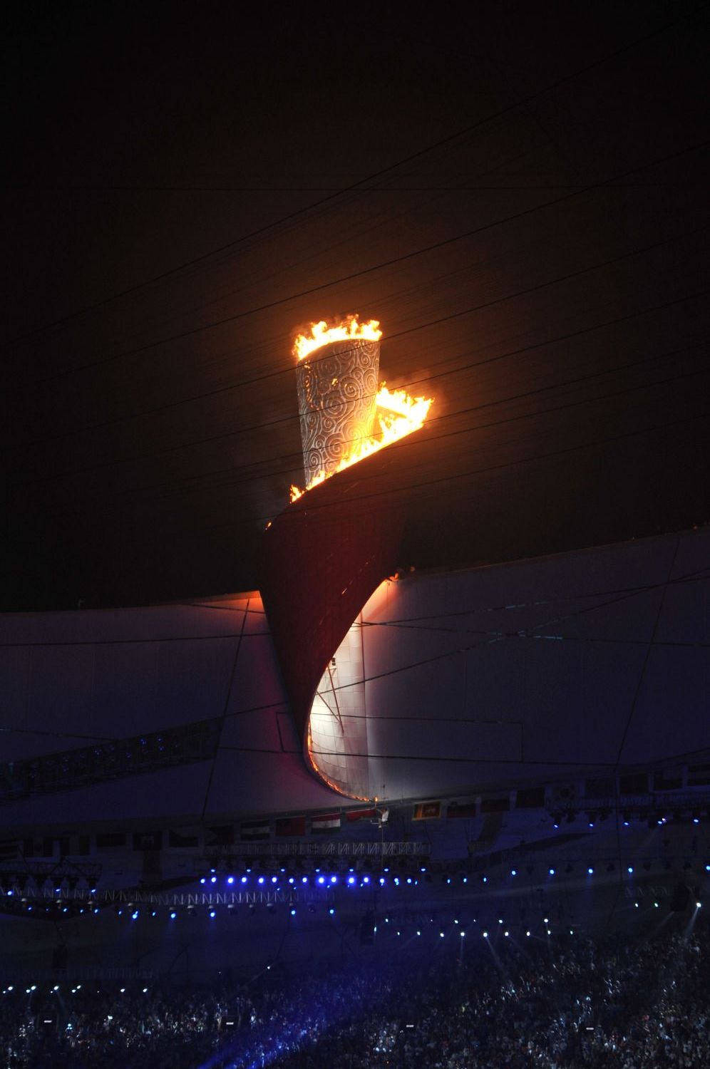 Flamme stade Pékin 2008