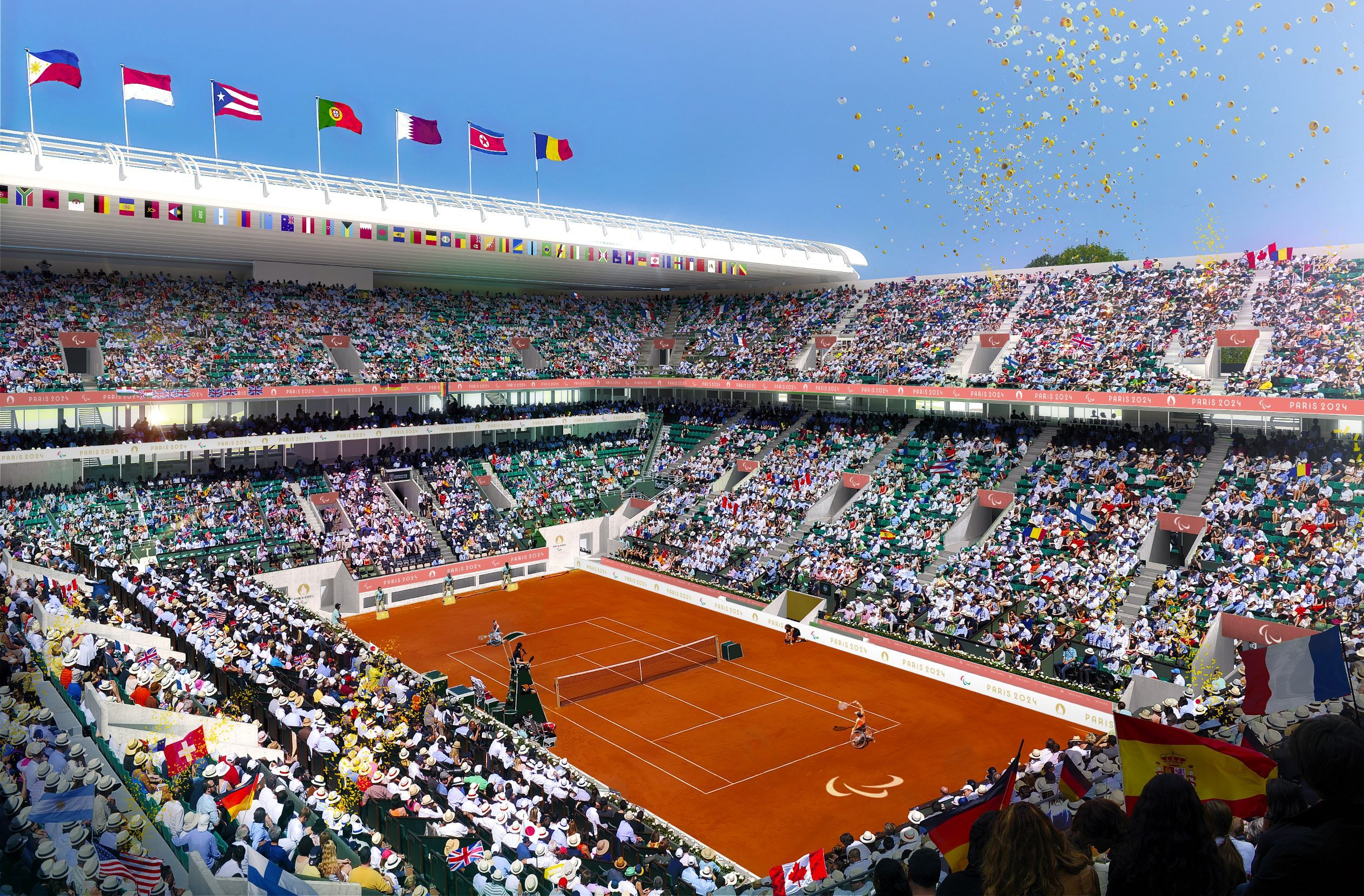Roland Garros, court Philippe Chatrier, Jeux Paralympiques 2024