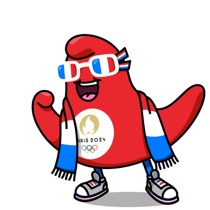 Paris 2024 Summer Olympics The Olympic Phryge Mascot Plush Keychain