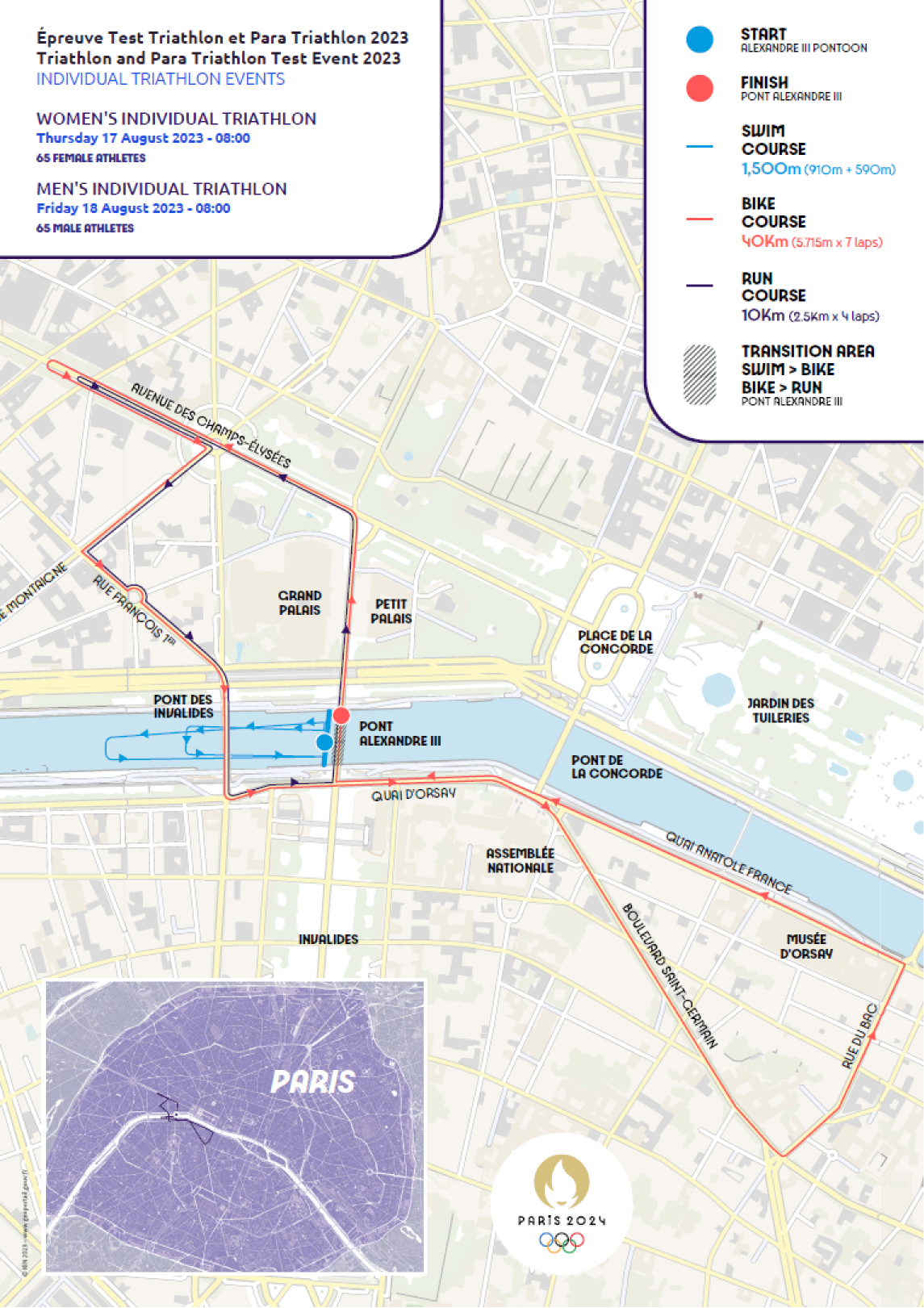 Paris 2024 - Triathlon and Para Triathlon Test Event